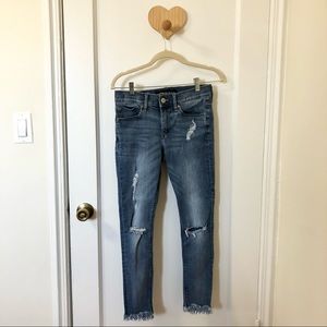 Express blue denim skinny jegging jeans size 4